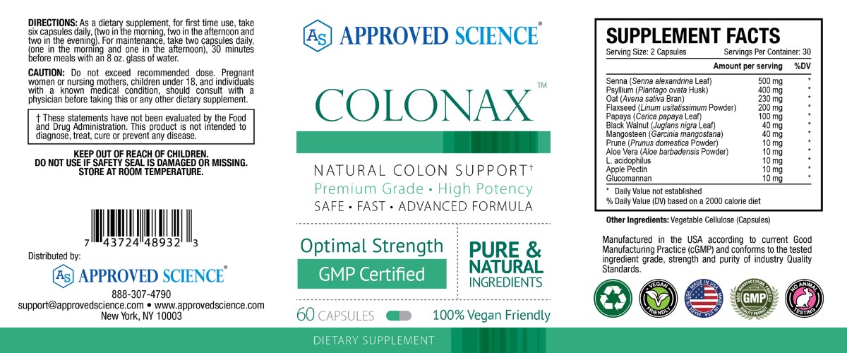 Colonax Supplement Facts